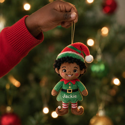 Little ELF - Personalized Kid Plush Ornament | Sunflowerly