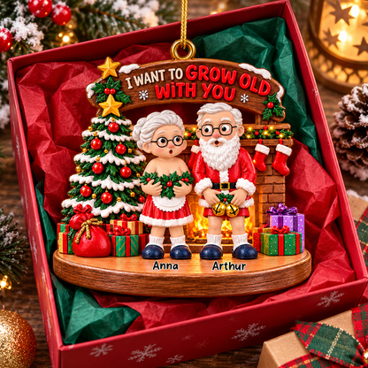 I Want To Grow Old With You - Personalized Couple Ornament New VH01