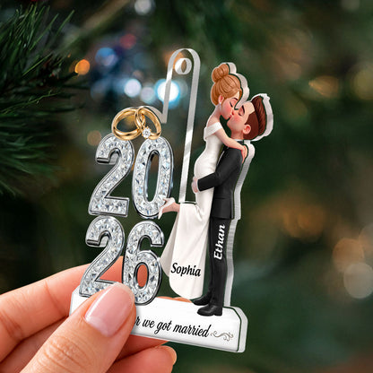 The Year We Got Married - Personalized 1-Layer Acrylic Ornament