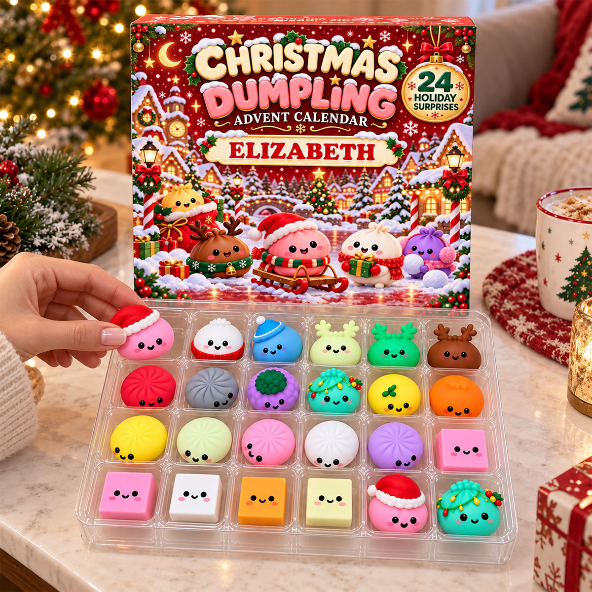 24 Days of Dumpling Squishies  - Personalized Advent Calendar