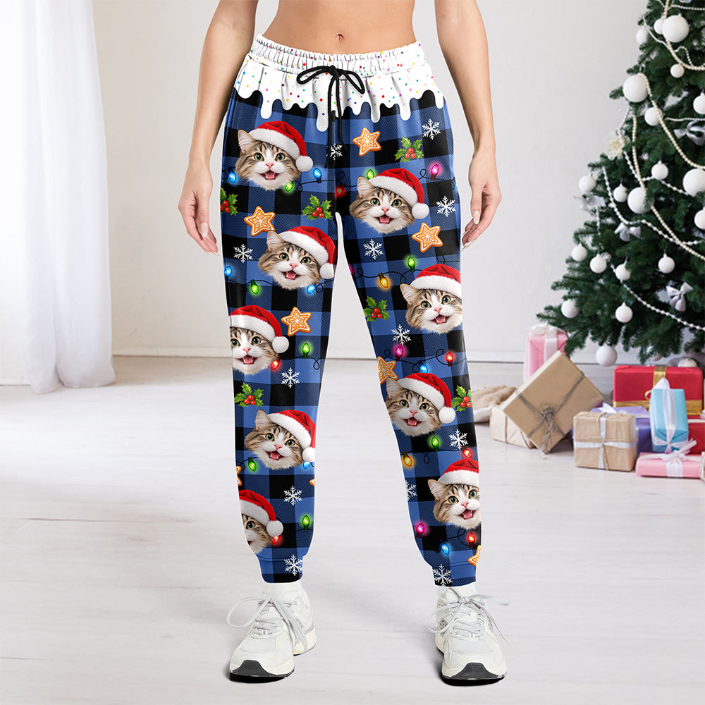 Custom Photo Dog Cat Christmas Sweatpants Family Outfit HA75 919286