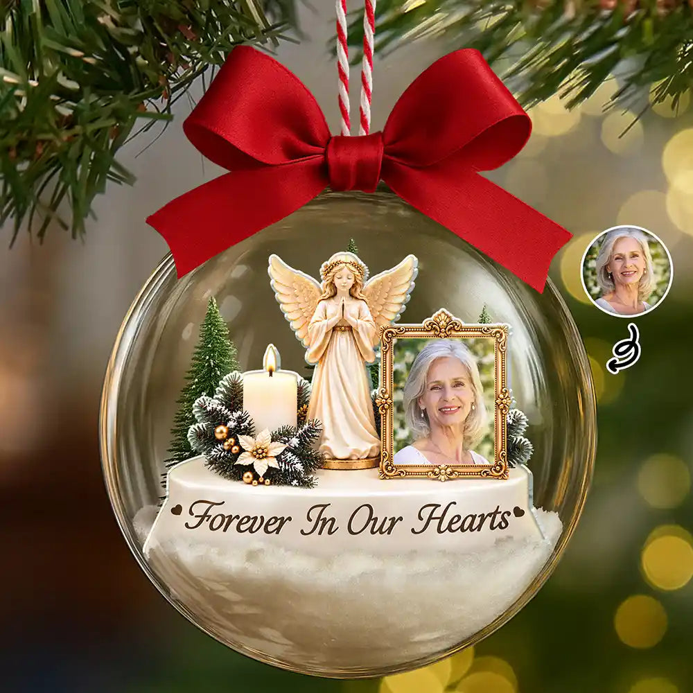 Memorial Sympathy Gifts - Personalized Custom Photo I'm Always With You 3D Acrylic Ball Ornament