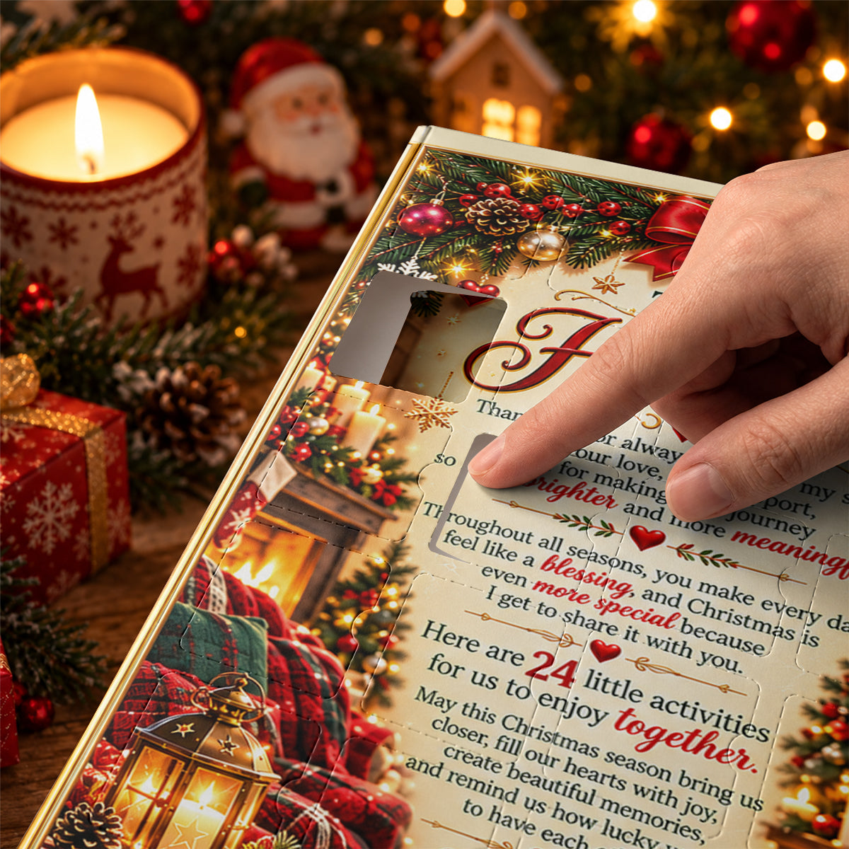 24 Days Of Christmas Fun With My Loves Gift For Husband, Wife - Personalized Christmas Advent Calendar