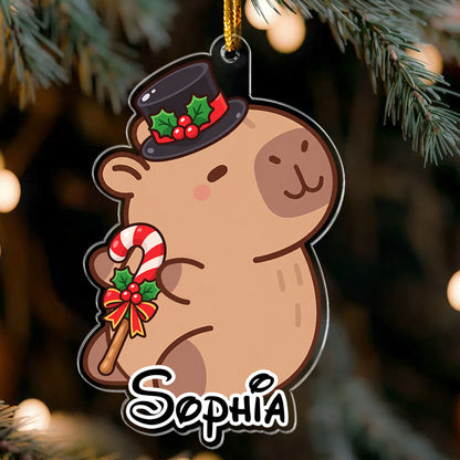 Cute Capybara Christmas Gift For Capybara Lovers - Personalized Ornament