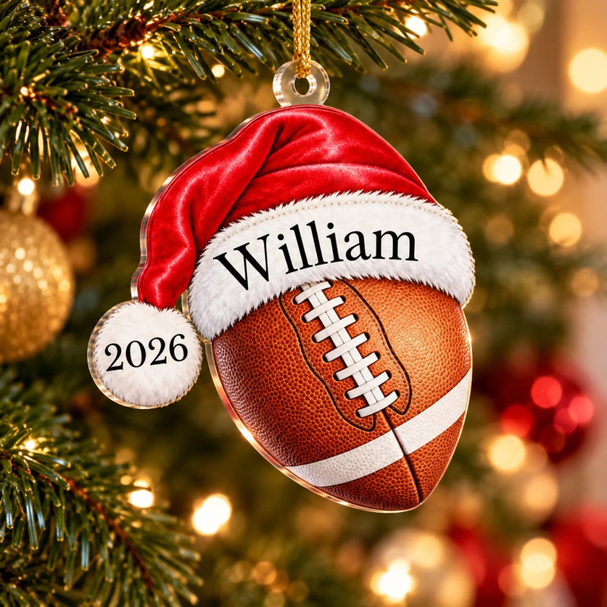 Custom Name Christmas Sports Gifts For Athletes, Sports Fans, Sports Lovers - Personalized Acrylic Ornament