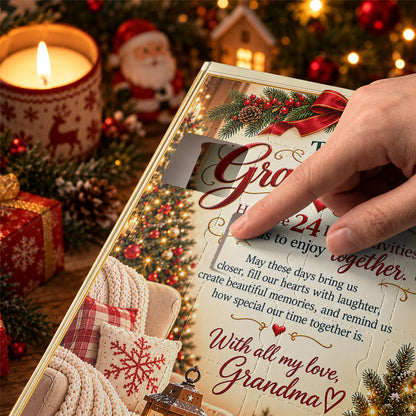 24 Days Of Christmas Fun With Grandma - Personalized Christmas Advent Calendar