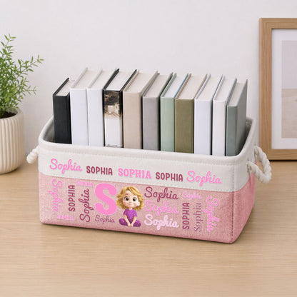 Kid Name Pattern - Personalized Storage Basket