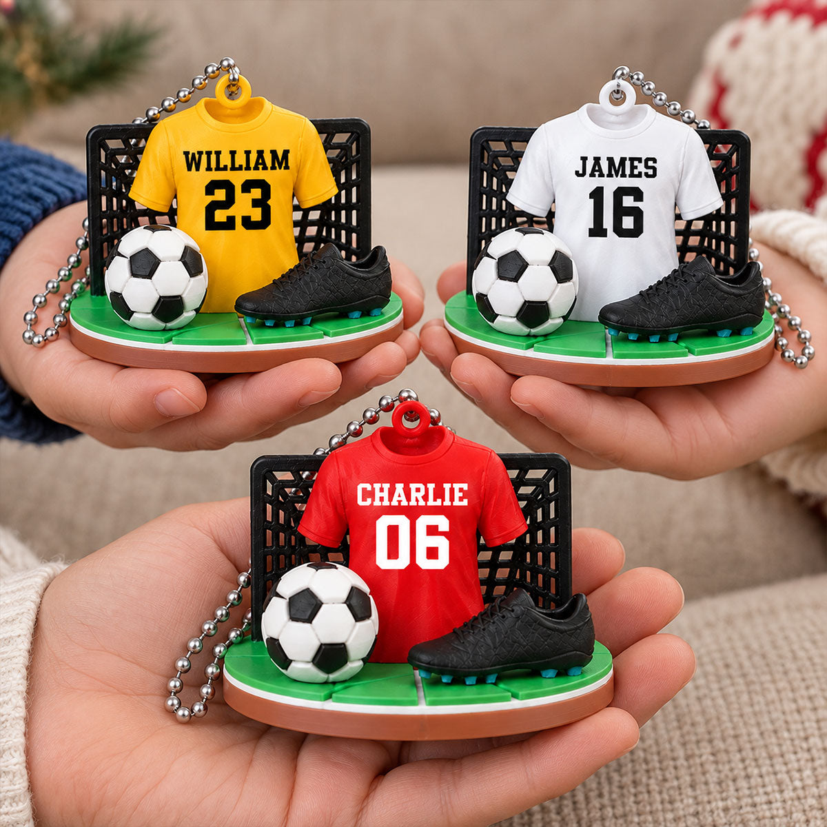 Soccer Player Soccer Team Uniform - Personalized 3D Ornament - Gift For Soccer Lovers, Soccer Team