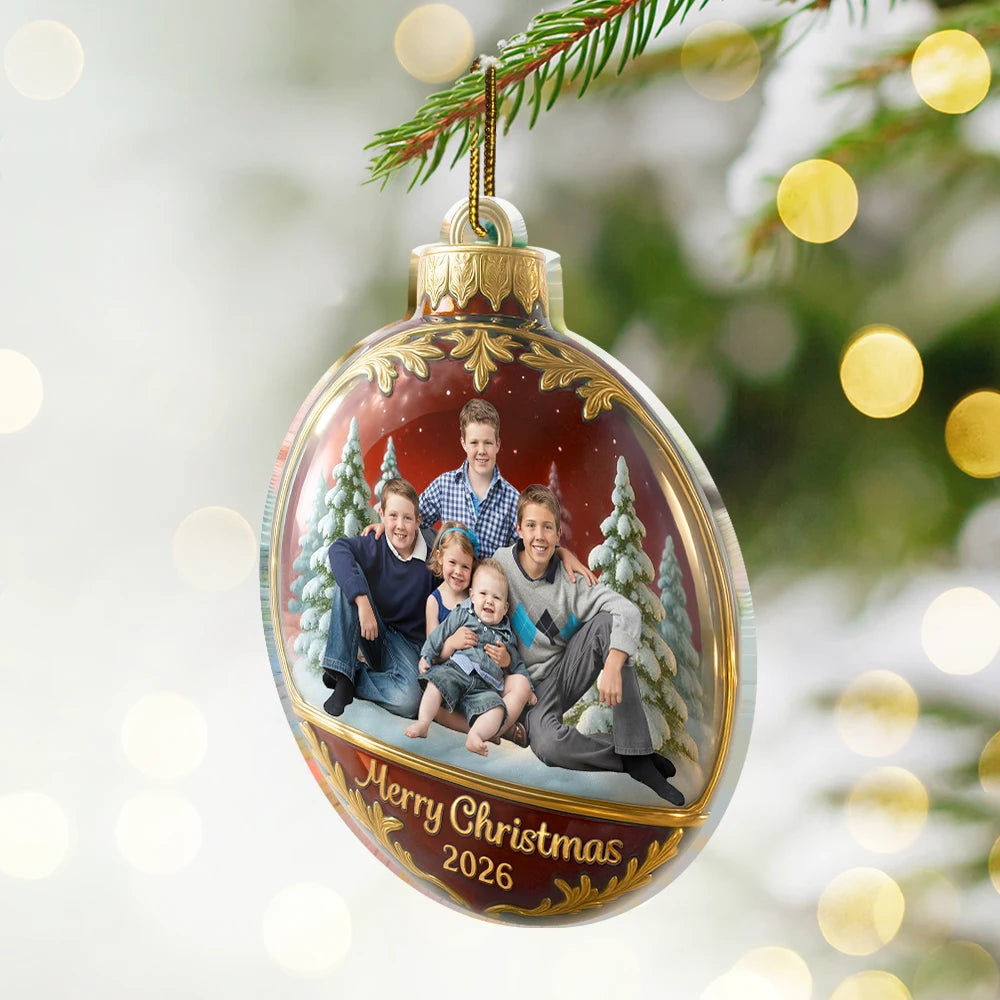Custom Photo Family Together - Personalized Custom Shaped Acrylic Ornament