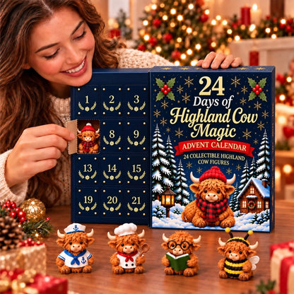 Christmas 24 Days of Highland Cow Magic - Highland Cow Advent Calendar
