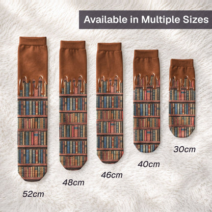 Shh I'm Reading Coffee Drip Gift For Book Lovers - Personalized Socks