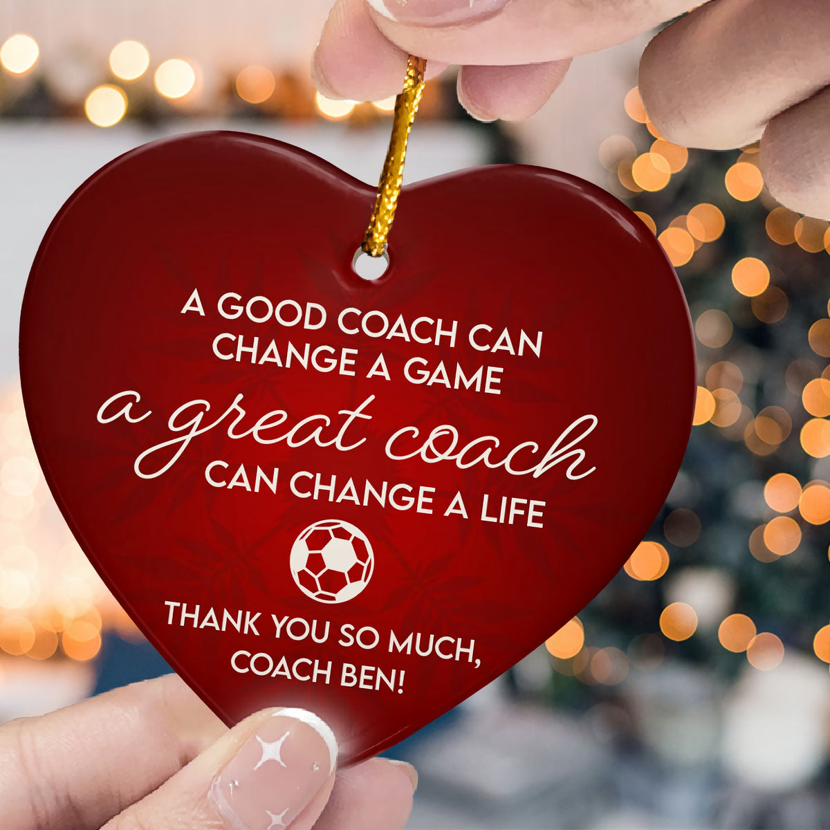 Personalized Coach Ornament, Thank You Coach Christmas Gift, Sports Team Keepsake