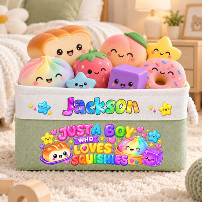 Just A Girl Who Loves Squishy - Personalized Storage Basket