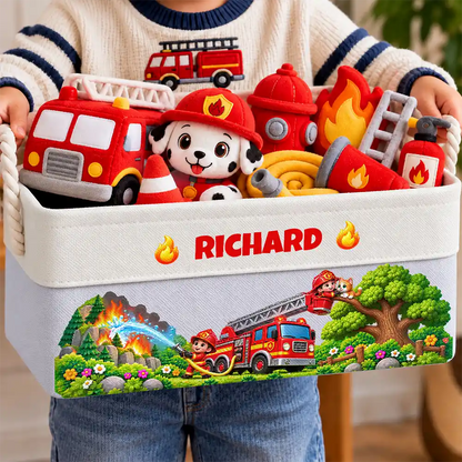 Gift For Kids Boys Girls - Personalized Name Pirate Dinosaur Unicorn Safari World Storage Basket