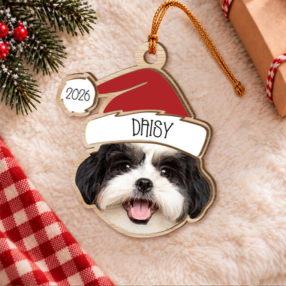 Personalized Pet Photo Christmas Layer Wood Ornament HO82 903966