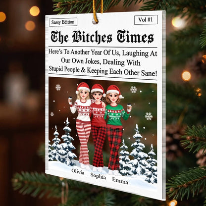 Custom Name Funny Christmas Gifts for Best Friends - Personalized Ornament