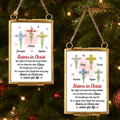 Together By Faith - Personalized Metal Frame Ornament