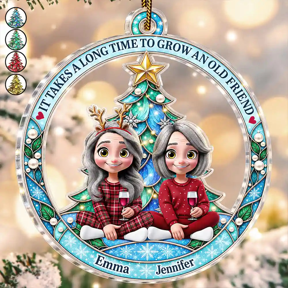 Christmas Bestie Keepsake - Personalized Family We Choose Acrylic Ornament