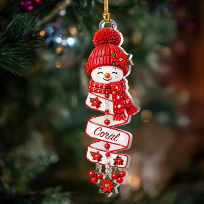 Snowman Christmas - Personalized 1-Layer Acrylic Ornament