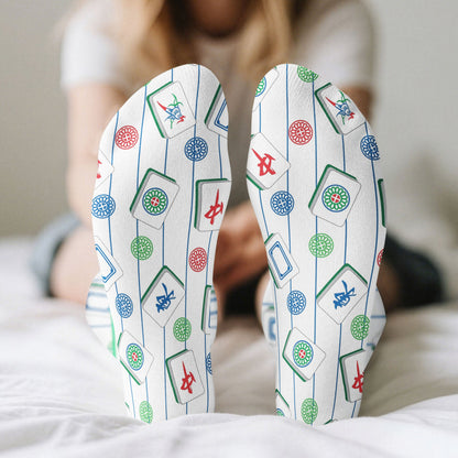Lucky Mahjong Socks, Gifts For Mahj Group - Personalized Socks