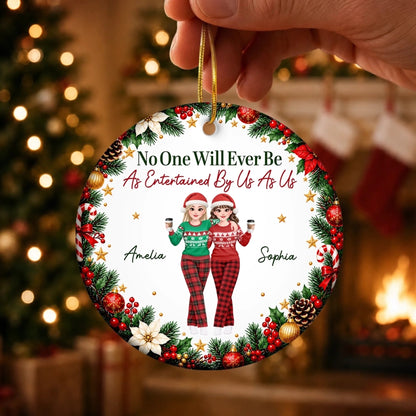 Custom Name Funny Christmas Gifts for Women - Personalized Ceramic Ornament