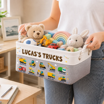 Personalized Storage Basket – Back To School Gift For Kids - Where Fun Playtime Never Ends