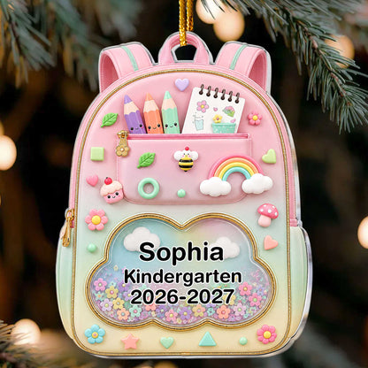 Kids School Backpack - Personalized Ornament