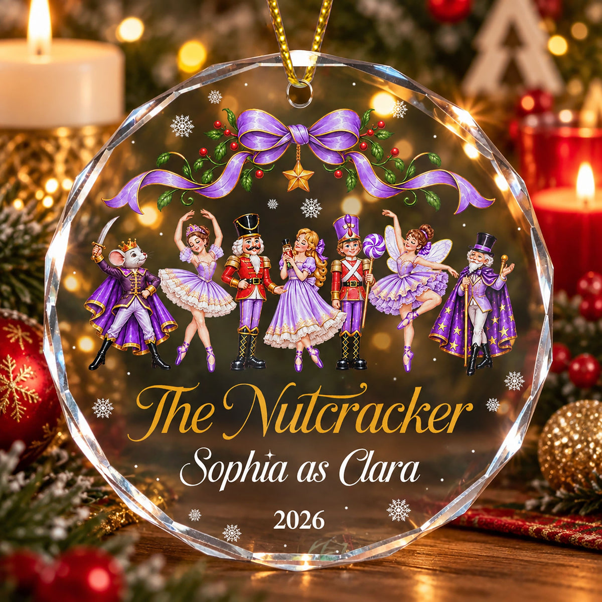 The Nutcracker Custom Name And Character Gift For Ballet Girl - Personalized Ornament