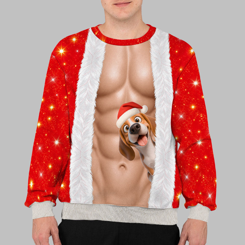 Christmas Pup - Personalized All-Over-Print Sweatshirt