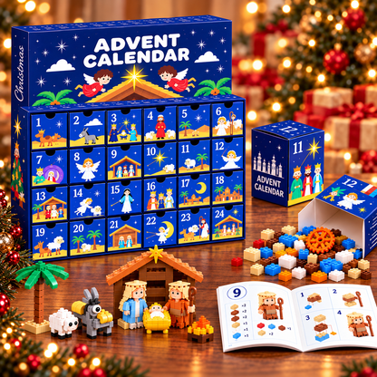 Twenty Four Days Of Building Blocks - Nativity Advent Calendar