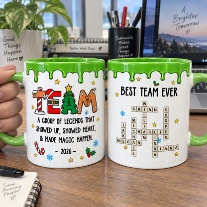 Best Team - Custom Name Crosswords - Thank You Bulk Gifts For Coworkers - Personalized Mug