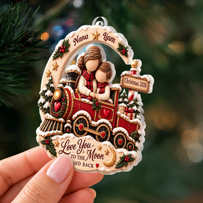 All Aboard A Train Of Love - Personalized 1-Layer Acrylic Ornament