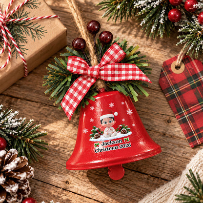 Grandma Christmas Treasures - Personalized Metal Bell Ornament
