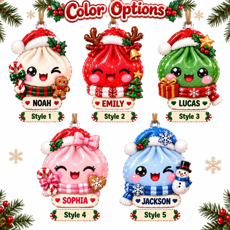 Personalized Dumpling Dim Sum Christmas Sacks Special Delivery For Kids Christmas Gift CH07 180760