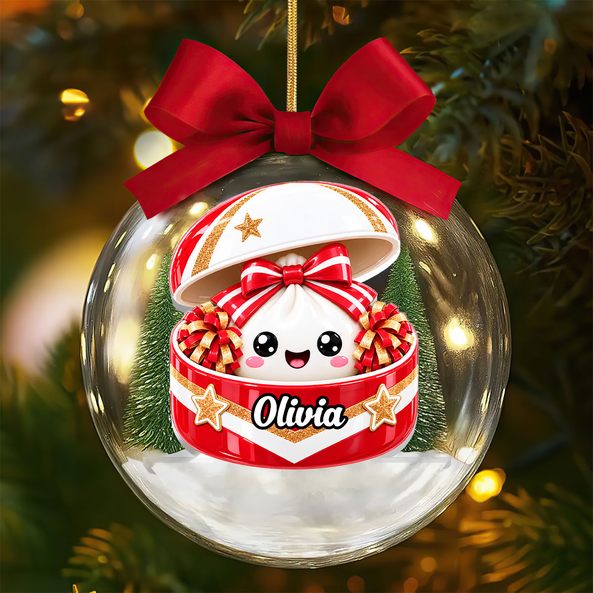 Squishy Hunting Gifts For Kids - Personalized 3D Acrylic Ball Ornament