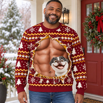 Custom Christmas Sweatshirt for Dog Dad, Dog Lovers • Forever Annoying - Personalized All-Over-Print Sweatshirt