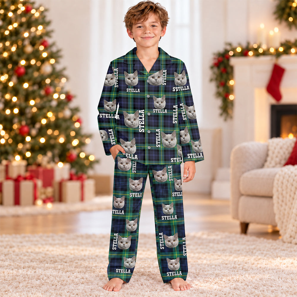 Custom Photo Name Dog Cat Kid Pajamas HA75 919394