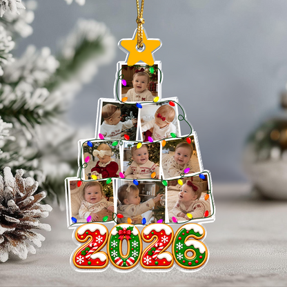Custom Baby Photo With Christmas Tree Acrylic Ornament HO82 904150