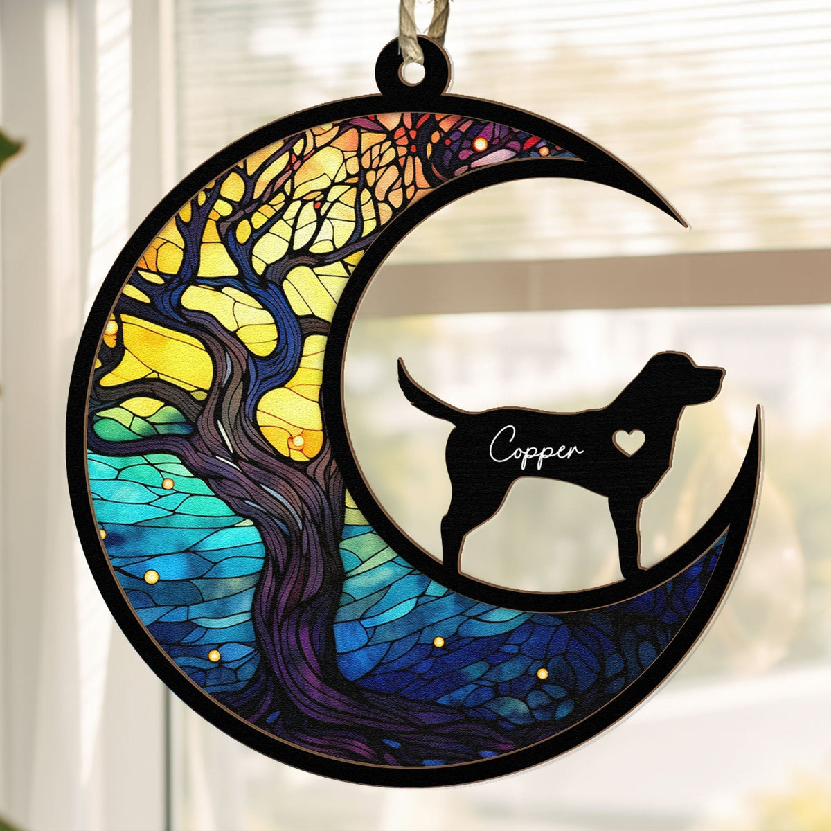 Personalized Pet Memorial, Suncatcher Ornament, Dog, Cat, Keepsake.
