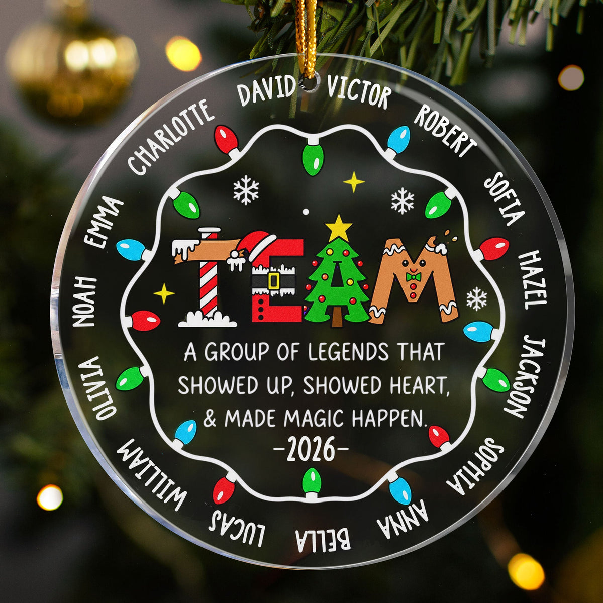 Custom Name Dream Team Bulk Gifts For Coworker - Personalized Ornament