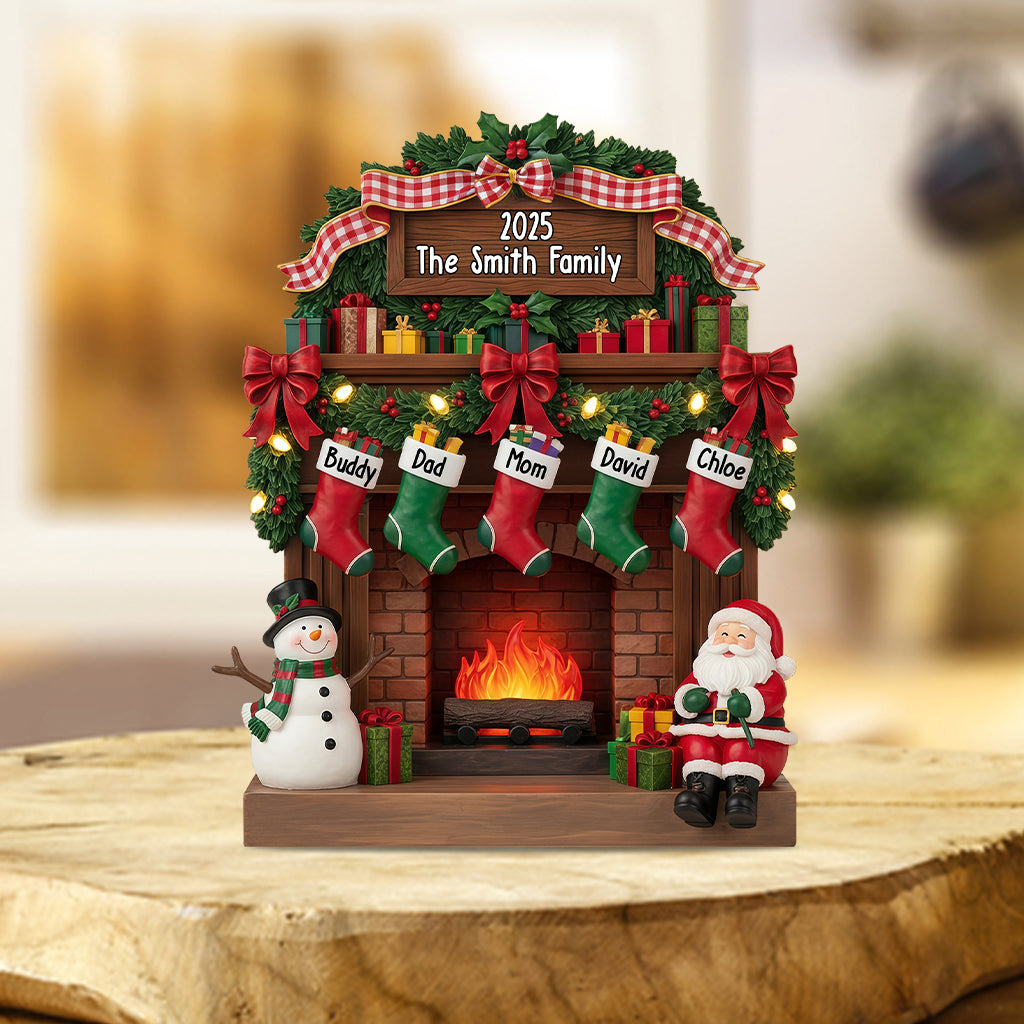 Merry Christmas - Personalized Family Custom Shaped Acrylic Plaque
