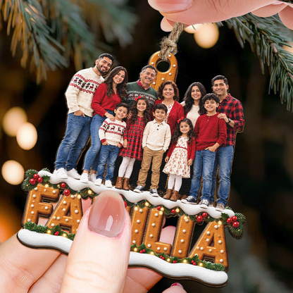 Custom Photo Ornament Gift For Family Parents Grandparents - Personalized Ornament