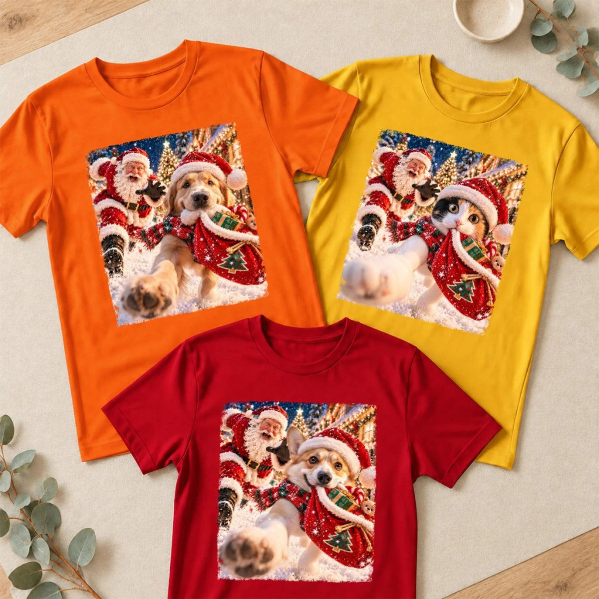 Custom Christmas Birthday Gifts For Dog Mom, Dog Lovers • Christmas Chaos - Personalized Basic T-Shirt
