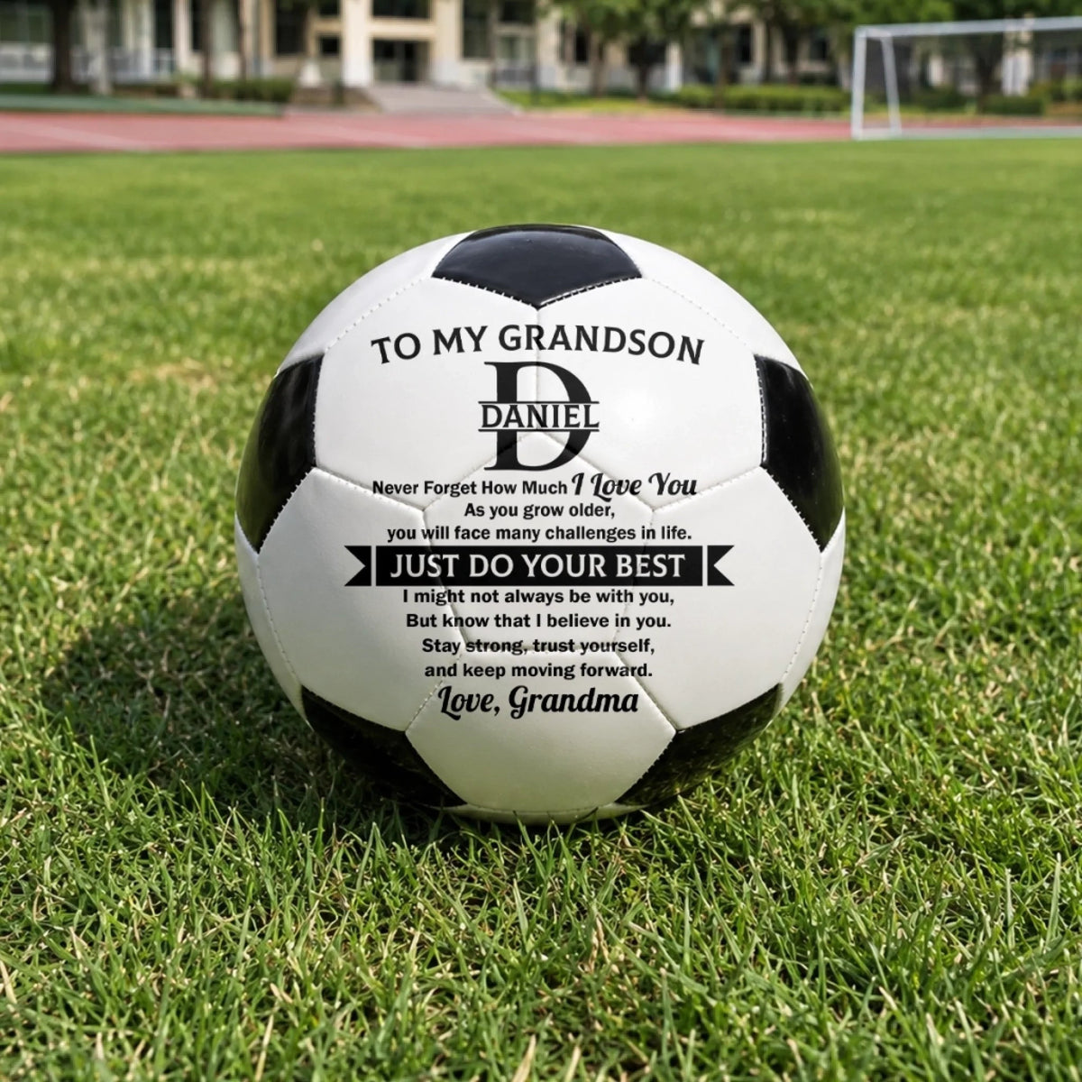 Custom Name Soccer Gifts for Grandson - Personalized Soccer Ball
