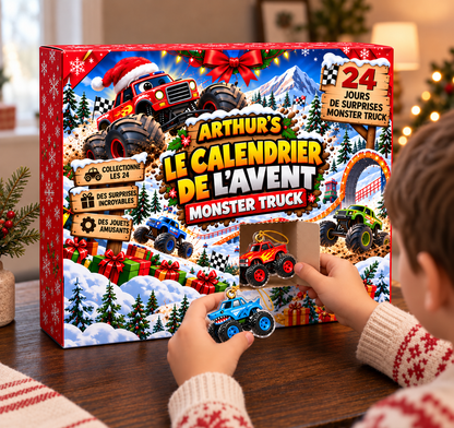 Calendrier de l'Avent de Monster Truck - Calendrier de l’Avent de Noël personnalisé