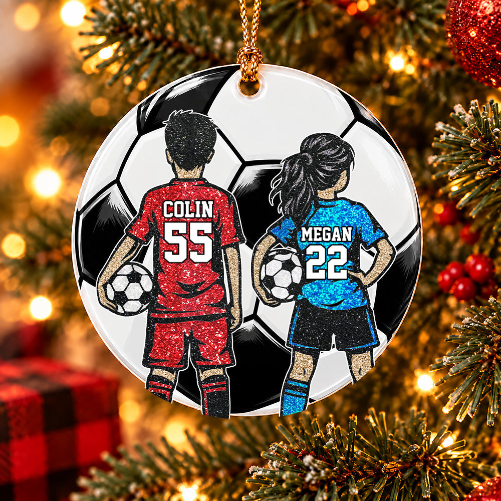 Personalized Soccer Christmas Ornament, Custom Player Gift, Soccer Lovers Gift T1807