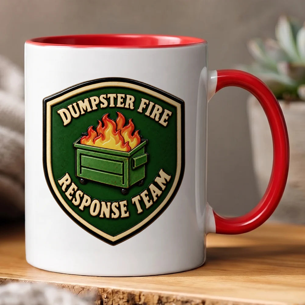 Funny Gift For Coworker - Personalized Crossword Dumpster Fire Response Team Mug