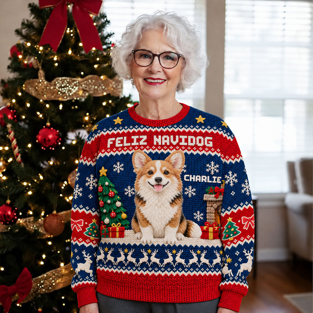 Merry Woofmas - Personalized All-Over-Print Sweatshirt