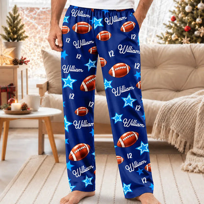 Christmas Gift For Sports Lovers - Personalized Coquette Bow Star Lightning Pajama Pants