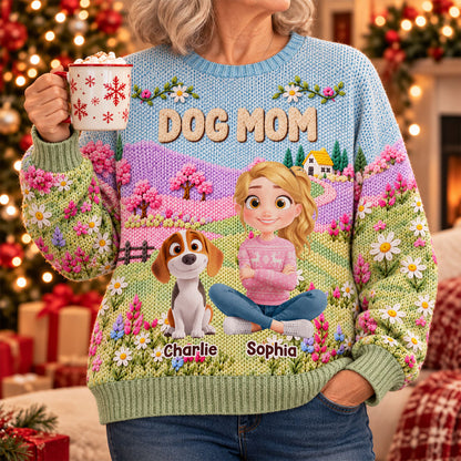 Custom Christmas Sweatshirt for Dog Mom, Dog Lovers • Christmas Lover - Personalized All-Over-Print Sweatshirt
